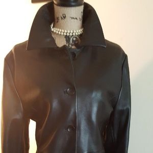 Leather coat